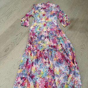 Beautiful, floral creped Rixo Maxi dress